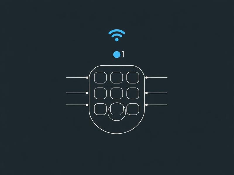 Schematic drawing of the Schlage Arrive push-button keypad deadbolt with Wi-Fi