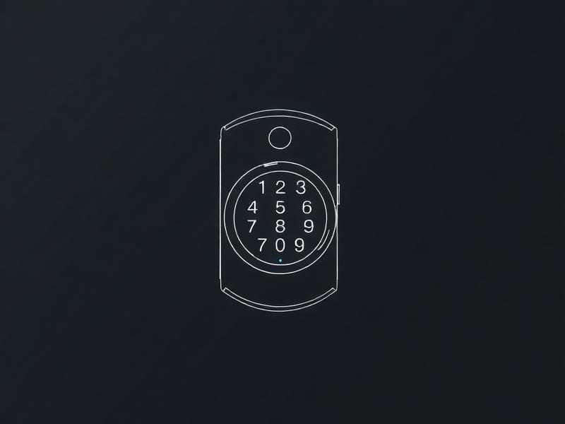 Schematic drawing of the Schlage Encode Wi-Fi keypad deadbolt, front view
