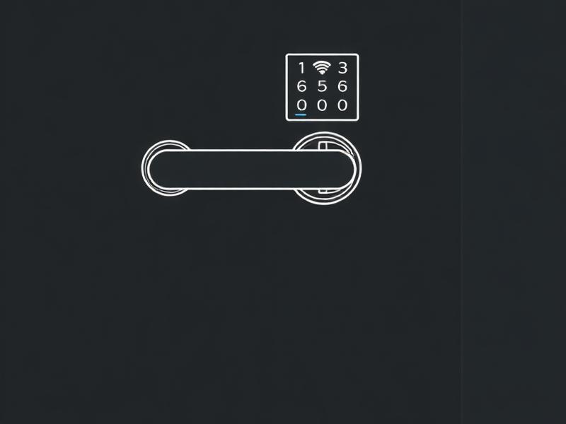 Schematic drawing of the Schlage Encode Lever, a keypad lever lock with Wi-Fi