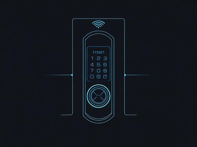 Schematic drawing of the Schlage Encode Plus deadbolt with its NFC tap area for Apple Home Key