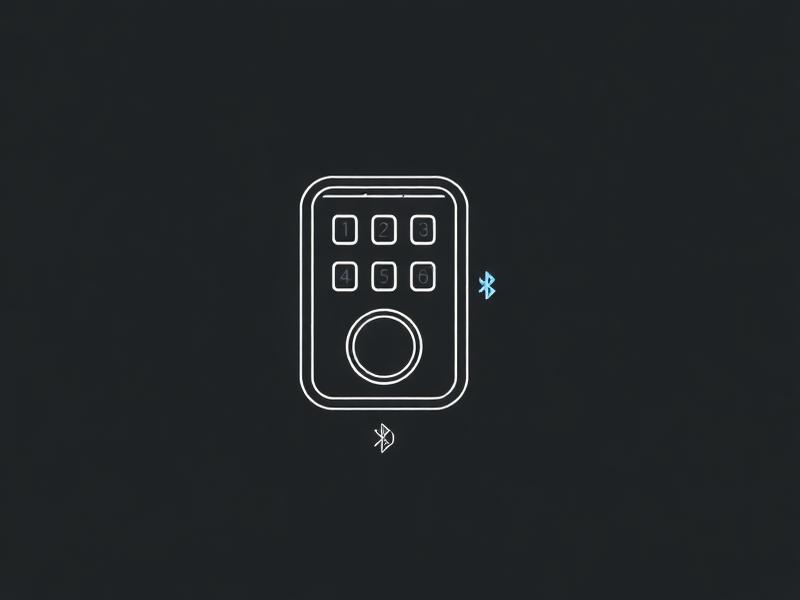 Schematic drawing of the Schlage Sense Bluetooth deadbolt with keypad and thumbturn